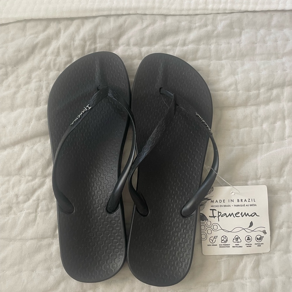 Black Flip Flops